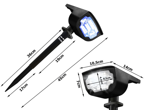 Saules dārza lampas vadīja lampu krāsas