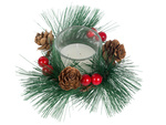 Bougies décoratives en verre bougies couronne de noël 2 pcs