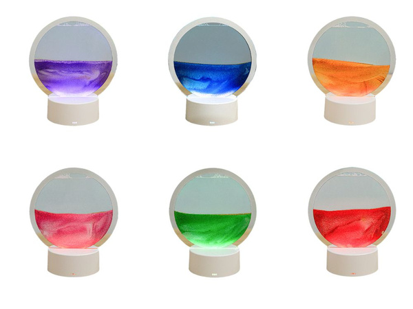 Liivalamp 3d liikuv dünaamiline liiv dekoratiivne laud usb led rgb