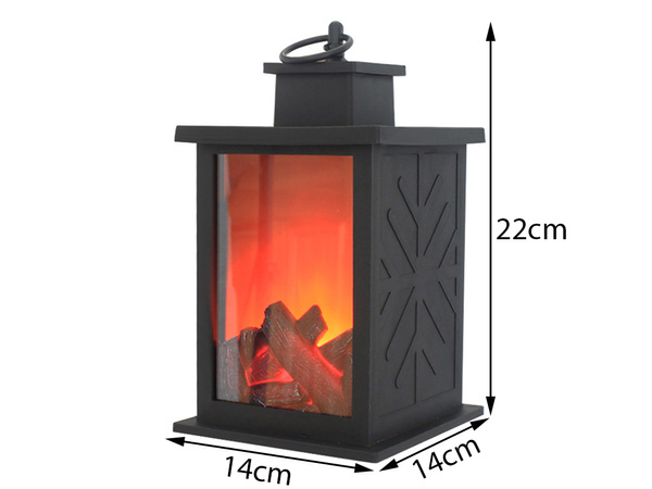 Farol decorativo led chimenea movible llama lampara electrica pilas