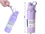 Termos bidon termikus mug 700 ml űrtartalmú, fogantyúval, meleg és hideg italokhoz