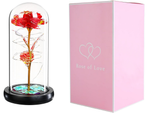 Immerwährende rose im glas geschenk führte rgb leuchtendes rotes glas für die gelegenheit