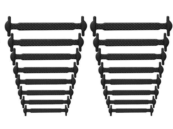 Silicone shoe laces without binding 16pcs