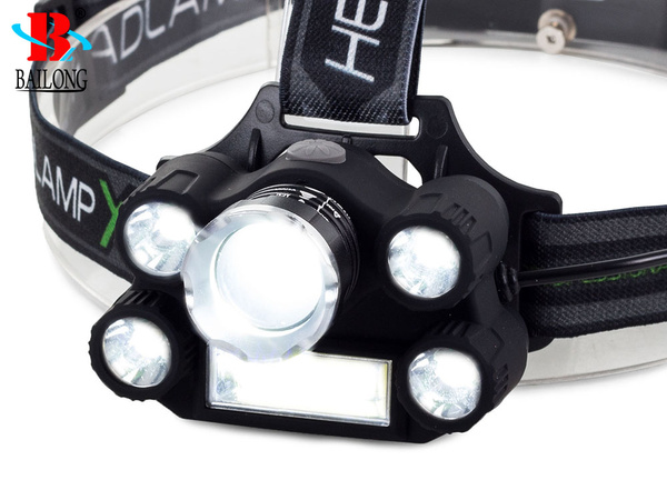 Bailong head torch 5x led + cob cree xm-l3-u3