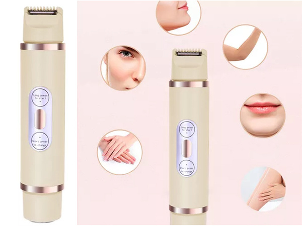 Tondeuse épilateur pour le visage des femmes rasoir bikini pour le corps 2en1