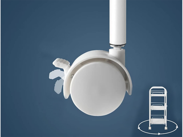 Полка для ванной комнаты кухонный шкаф на колесах металлическая стойка три уровня 3