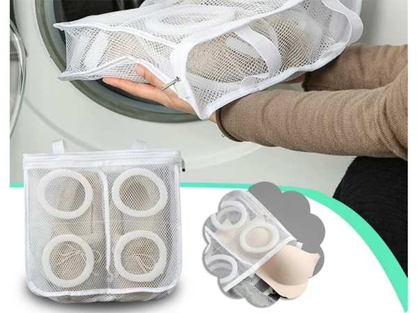 Netzbeutel zum waschen von kinderschuhen mit reissverschluss geräumig
