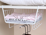 Metal basket under cabinet top 5 hooks paper holder