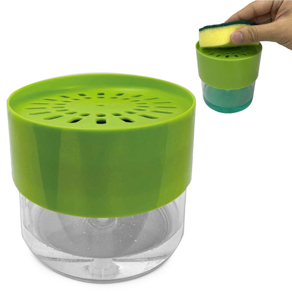 Dishwashing liquid dispenser sponge dispenser