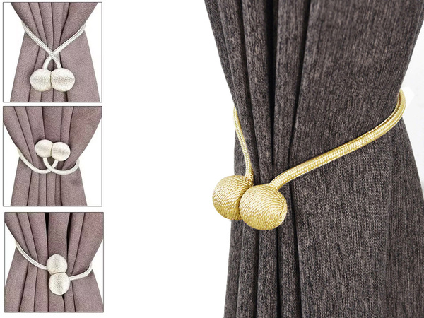 Clips decorativos para cortinas con fuerza magnética