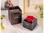Rose éternelle dans une boîte cadeau boîte à bijoux collier tiroir