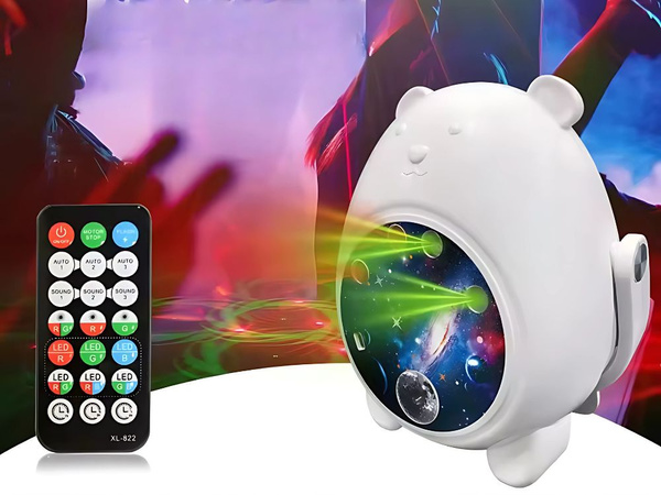 Projector bear night light led laser projector universal remote control
