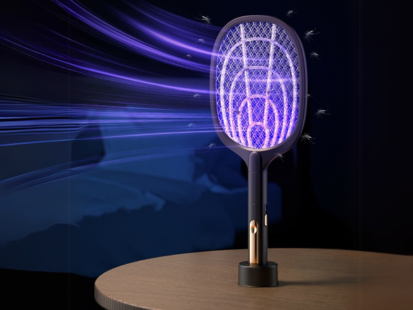 Matamoscas electrico para mosquitos polillas insectos con lampara uv con soporte