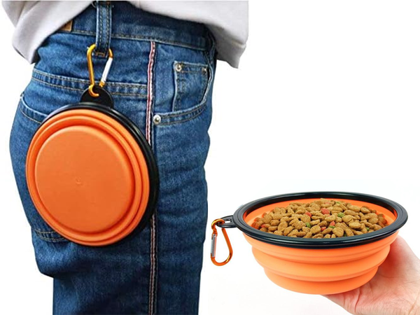 Silicone folding bowl for dog cat travel travel light 800ml