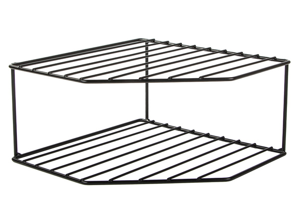 Kitchen corner standing metal shelf two-tier bathroom shelf