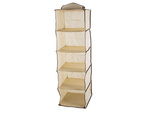 Wardrobe organiser hanging shelf with 5 shelves 100cm