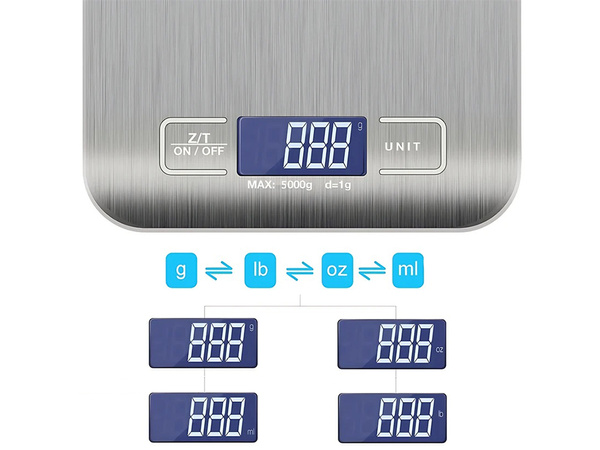 Precious inteligentna elektronska kuhinjska teža 5kg/1g lcd razglednica