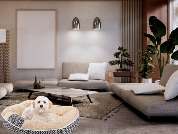 Plīša suņu rotaļu gulta mīksts spilvens dīvāns gultas veļa pūkains