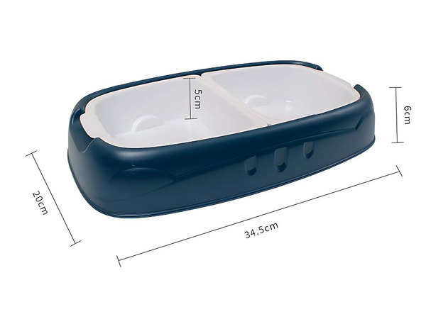 Dupla tál kutyának macskának kivehető víz és étel tálak nagy műanyagból