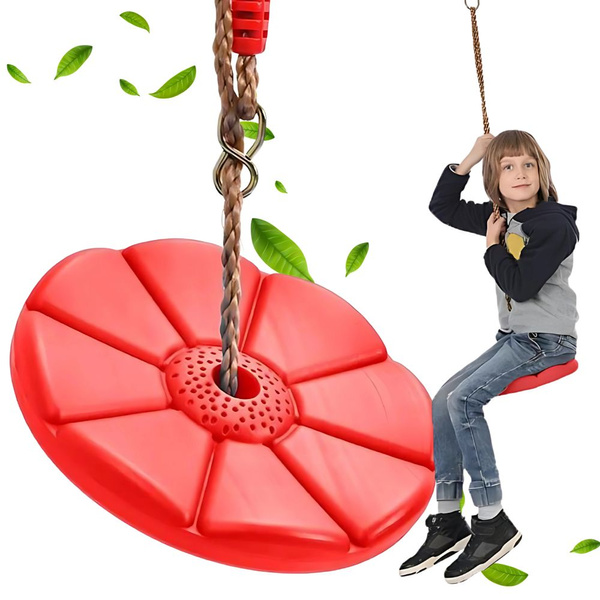 Balançoire de jardin pour enfants siège fleur avec corde pour arbre