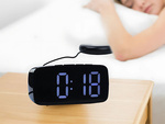 Budzik zegar elektroniczny z padem wibracyjnym led alarm cyfrowy sieciowy