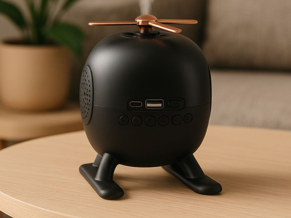 Bluetooth speaker with aromatherapy alarm clock led night light scented timer