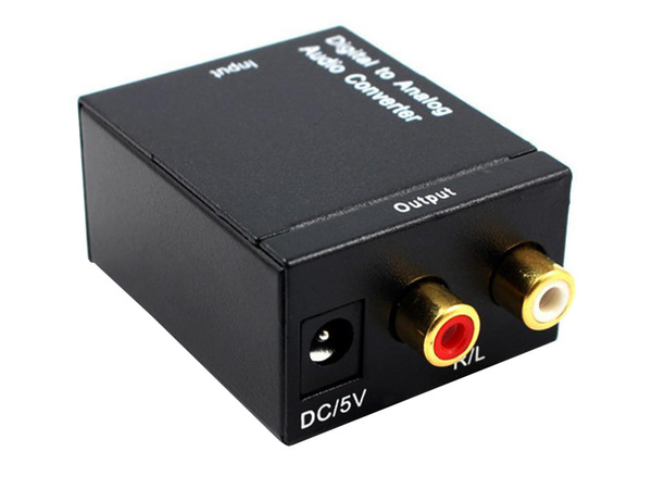 Conversor óptico toslink spdif a 2x cinch rca