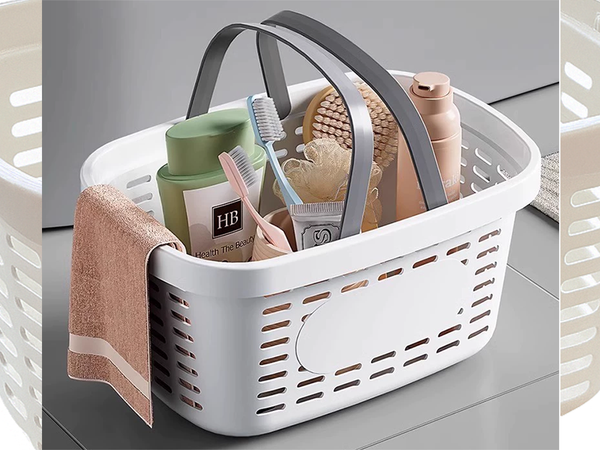 Basket basket organiser for bathroom cosmetics clips handles