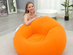 Scaun gonflabil pouf velur scaun lumina moale relaxare confortabilă
