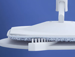 Flat square mop with rotating bucket drainage microfibre cover