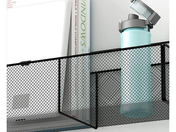 AKASZTÓS KOSÁR FÉM SZERVEZŐ AKASZTÓS POLC KONYHA FEKETE