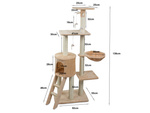 Árbol para gatos torre rascador para gatos 138cm