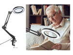 Lampe loupe dermatologique cosmétique à led verre