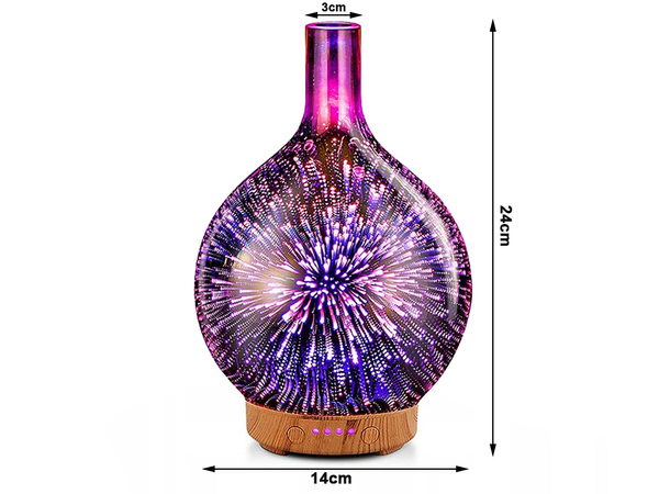 Luftbefeuchter aromatherapie aroma diffuser nachtlicht rgb 3d