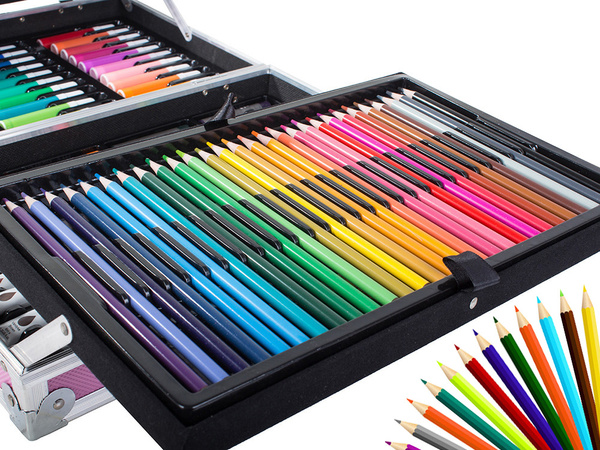 Mākslinieku komplekts gleznošanai kārbā 145 gab.