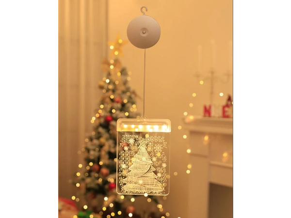 Vitrail 3d décoration lumières de noël
