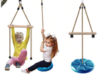 Balançoire de jardin à disque rond pour enfants, corde solide