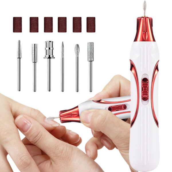 Juego de fresas de uñas rodillos para gel e híbridos inalámbrica usb