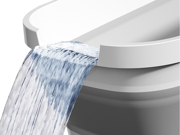 Bol plegable de silicona cesto grande para la ropa compacto de viaje 10l