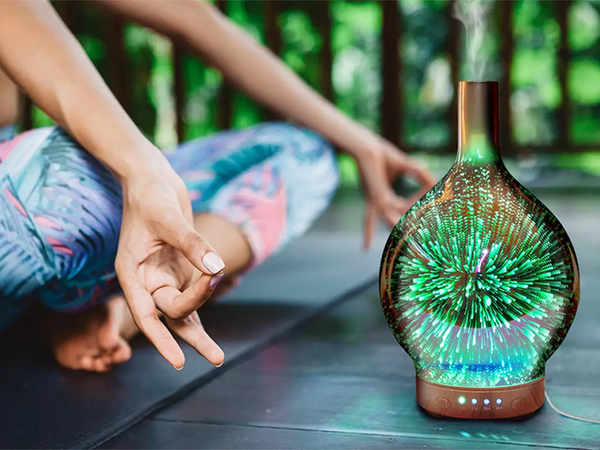 Luftbefeuchter aromatherapie aroma diffuser nachtlicht rgb 3d