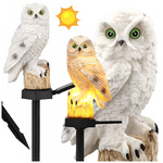 SOLAR LED LAMP OWL GARDEN LARGE STAKE-IN LAMP GARDEN DECORATION