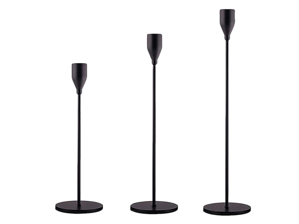 Bougeoirs glamour métal set décoratif table set 3 pcs