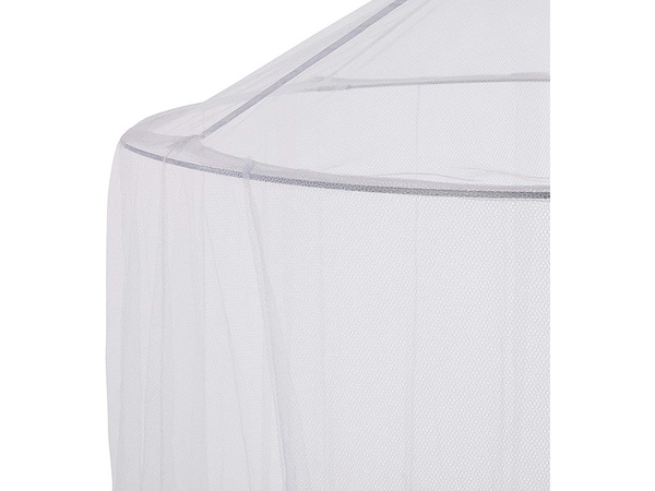 Large mosquito net canopy over bed insect net