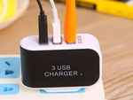Vysokorýchlostná 5w 3 x usb quick charge 3.0 univerzálna nabíjačka 3.1a