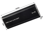 Hdd adapter box m.2 sata ngff usb 3.1 usb typ-c 2230-2280 мм