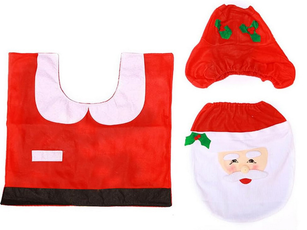 Vánoční koupelnová sada michael rug kryt na záchodové prkénko