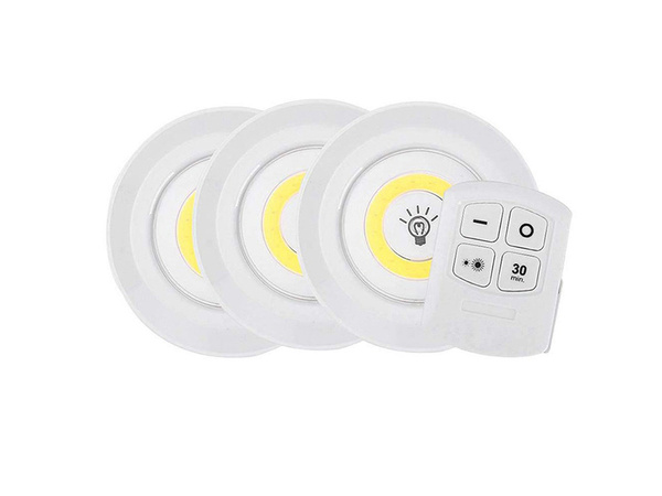 3x cob-lampe drahtloser pilot batterie-lampe