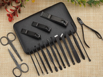 Nail kit manikura pedikura orodje kovček rezalniki 18 kosov
