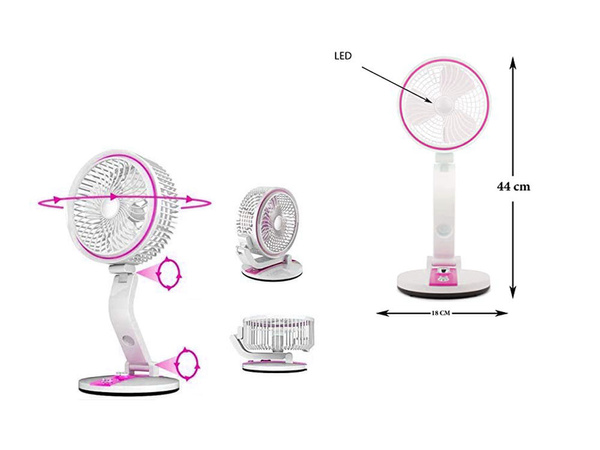 Folding fan wireless desk lamp standing desk fan