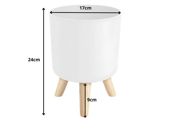 Flowerpot flower pot standing on legs for the house garden standing white